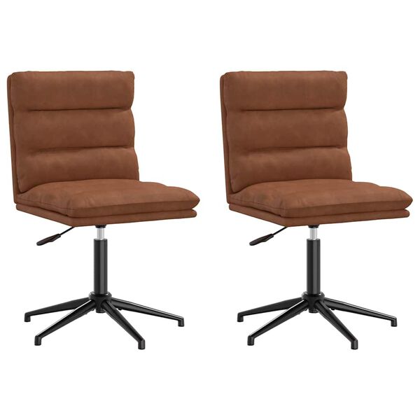 vidaXL spisebordsstole 2 stk. kunstlæder brun
