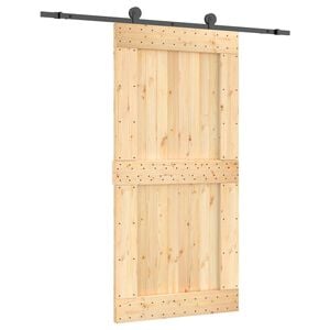 vidaXL Skyded&oslash;r 100 x 210 cm Massivt Fyrretr&aelig; (Ubehandlet)