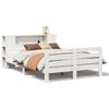 vidaXL sengeramme uden madras 150x200 cm massivt fyrretr&aelig; hvid
