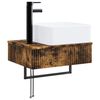 vidaXL V&aelig;gmonteret vask R&oslash;get eg 50 x 41 x 39 cm Konstrueret tr&aelig;