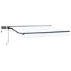 vidaXL Manuel markise-ramme med LED-lys Hvid og antracit 3 x 2,5 m