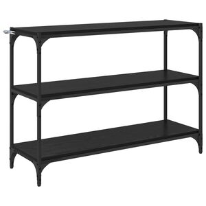vidaXL Bogskab Sort eg 100 x 33 x 70,5 cm Ingeni&oslash;rt tr&aelig; og jern