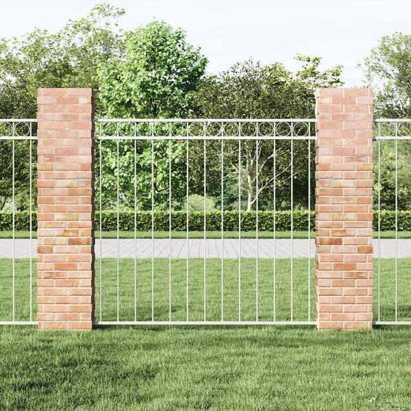 vidaXL Element til hegn Assen Hvid 170 x 150 cm St&aring;l