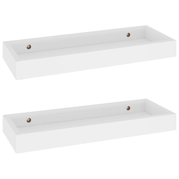 vidaXL sv&aelig;vehylder 2 stk. 40x15x4 cm MDF hvid