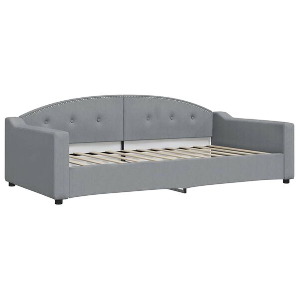 vidaXL daybed med madras 100x200 cm stof lysegr&aring;