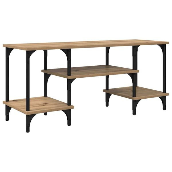 vidaXL TV-skab Artisan Egetr&aelig; 102 x 35 x 45,5 cm Ingeni&oslash;rt tr&aelig; og jern