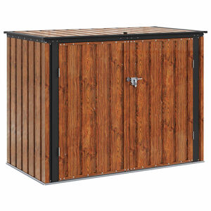vidaXL Have Opbevaringskasse Brun 151,5 x 82 x 110,5 cm St&aring;l
