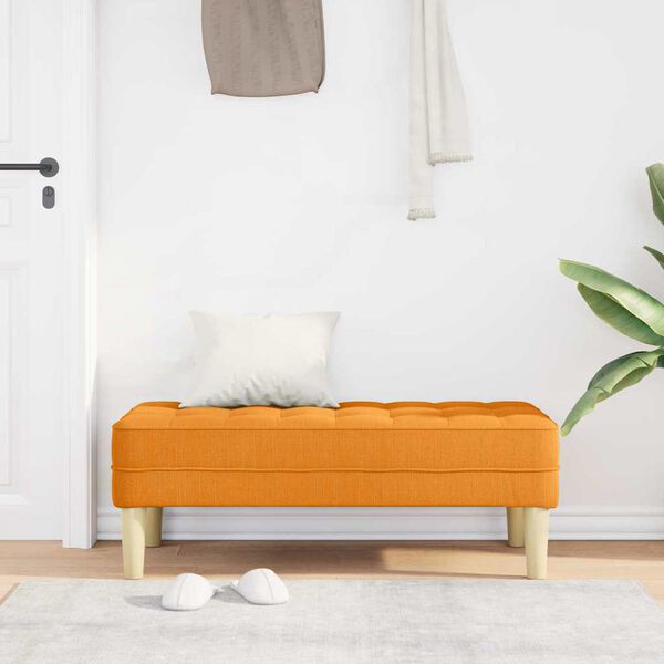 vidaXL b&aelig;nk M&oslash;rk Gul 113 x 57 x 39 cm Stof