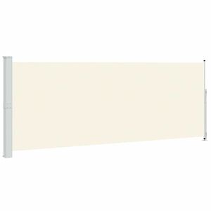 vidaXL sammenrullelig sidemarkise til terrassen 180x514 cm cremefarvet