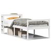 vidaXL seniorseng med sengegavl 90x190 cm massivt fyrretr&aelig; hvid
