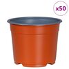 vidaXL Blomsterpotte 50 pcs Terrakotta &Oslash; 15 x 12,5 cm Plastik