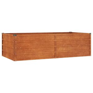 vidaXL h&oslash;jbed 160x80x45 cm cortenst&aring;l rustfarvet