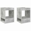 vidaXL Endebord 2 pcs Beton Gr&aring; 40 x 40 x 56 cm Konstrueret tr&aelig;