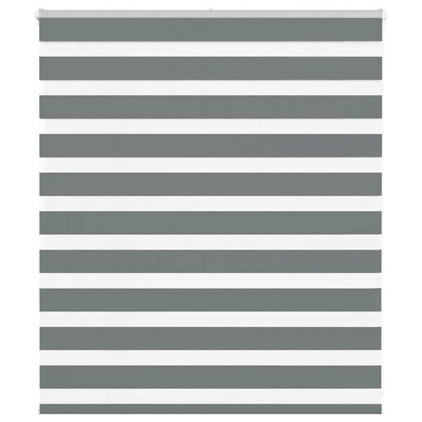 vidaXL zebragardin mørkegrå 135x100 cm stofbredde 130,9 cm polyester