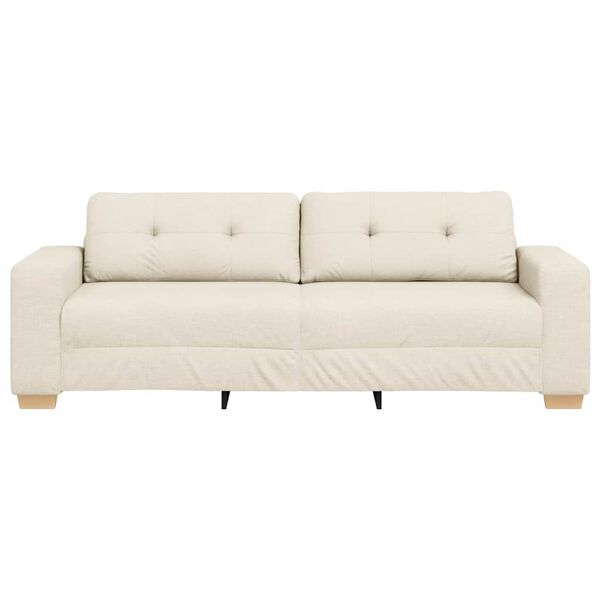 vidaXL Sofa Beige 221 x 78 x 80 cm Linned-blandet stof