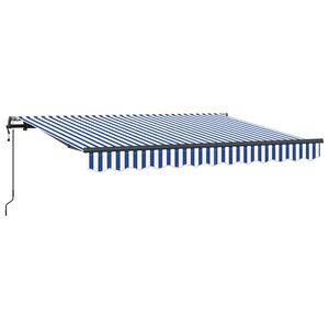 vidaXL Utr&aelig;kkelig Markise Bl&aring; 250 x 200 cm Stof