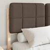 vidaXL Sengestel med Polstret Hovedgavl Gr&aring;brun 120 x 190 cm