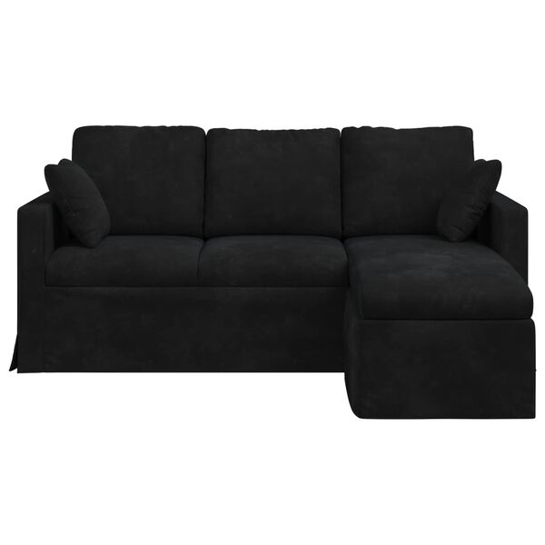 vidaXL Sofa Sort Samlede dimensioner: 178 x 134 x 80 cm (B x D x H)