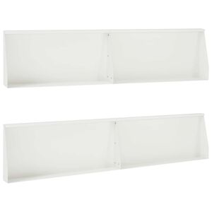 vidaXL St&oslash;ttemur 4 stk. 100 x 12 x 30 cm St&aring;l Hvid