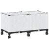 vidaXL Havekrukke med hjul Hvid 80 x 40 x 48 cm PP