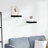 vidaXL væghylder 2 stk. 23x23,5x3,8 cm MDF sort højglans