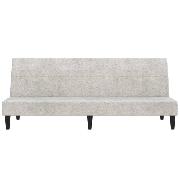 vidaXL 2-personers sovesofa mikrofiberstof lysegr&aring;