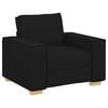 vidaXL Sofa 3 pcs Sort 220 x 80 x 84 cm Linned-blandet stof