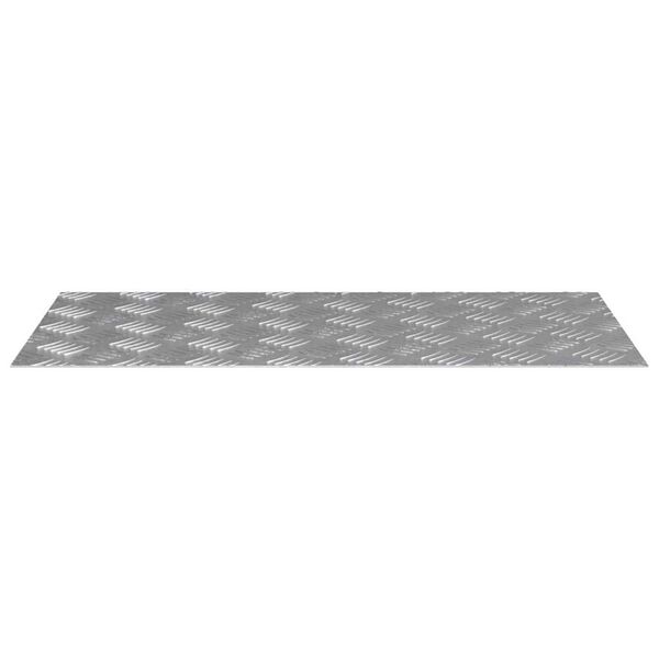 vidaXL Trappe Tread Rektangul&aelig;r 4 pcs S&oslash;lv 80 x 40 cm Aluminium