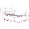 vidaXL sengeramme med sengegavl Single massivt tr&aelig;