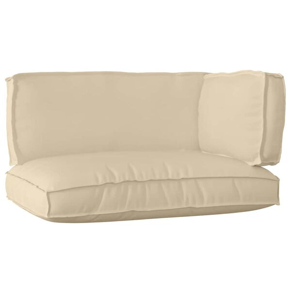 vidaXL Palle Pudes&aelig;t 3 pcs Beige Oxford stof