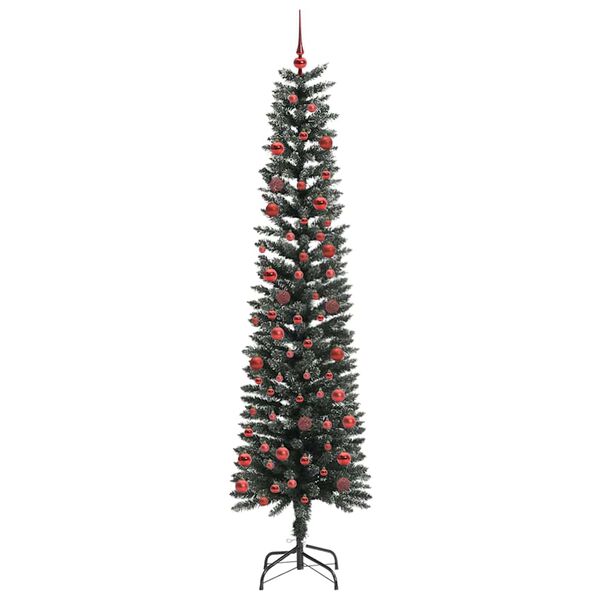 vidaXL Kunstigt juletræ Grøn 58 x 58 x 210 cm PVC og plastik og stål