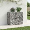 vidaXL Gabion h&oslash;jbed S&oslash;lv 90 x 50 x 80 cm Galvaniseret st&aring;l