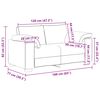 vidaXL Sofa 3 pcs Vindrød Linned-blandet stof