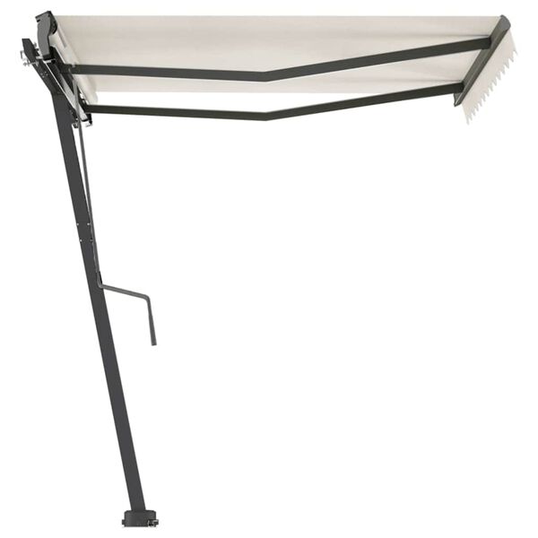 vidaXL fritst&aring;ende markise 300x250 cm manuel betjening cremefarvet