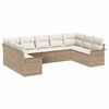 vidaXL Havesofa S&aelig;t med pude Beige polyrattan