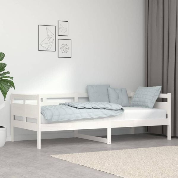 vidaXL daybed 90x200 cm massivt fyrretr&aelig; hvid