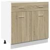 vidaXL skuffebundskab "Lyon" Sonoma eg 80x46x81,5 cm konstrueret tr&aelig;