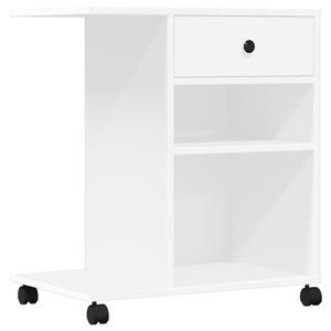 vidaXL printerstativ med hjul 60x40x68,5 cm hvid