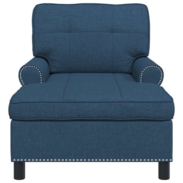 vidaXL Chaise Lounge med pude Blå 91 x 157 x 91 cm Stof