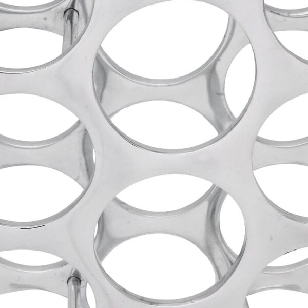 vidaXL vinreol i aluminium sølvfarvet 27 flasker