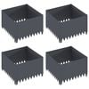 vidaXL Pl&aelig;nekant 4 pcs 60 x 60 x 35 cm St&aring;l Antracit