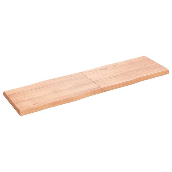 vidaXL bordplade 180x50x(2-6) cm naturlig kant behandlet tr&aelig; lysebrun
