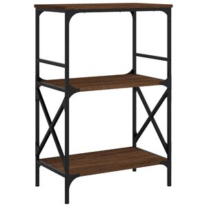 vidaXL bogreol med 3 hylder 59x35x90,5 cm konstrueret tr&aelig; brun eg