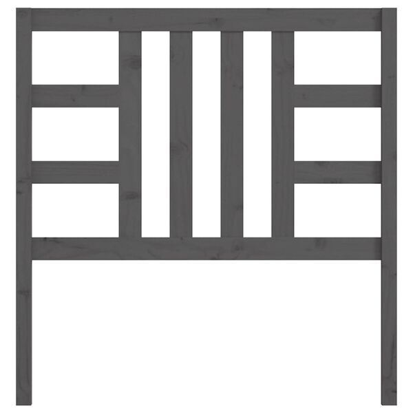 vidaXL sengegærde 96x4x100 cm massivt fyrretræ grå