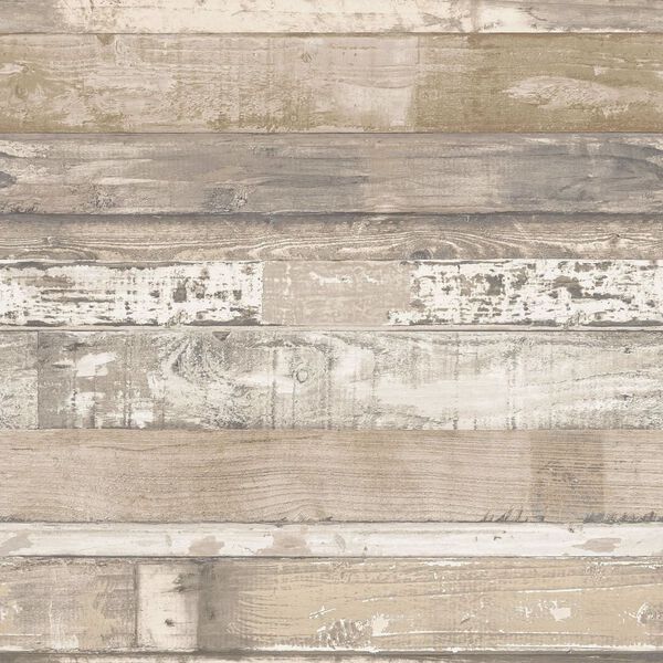 Homestyle tapet Old Wood brun og beige