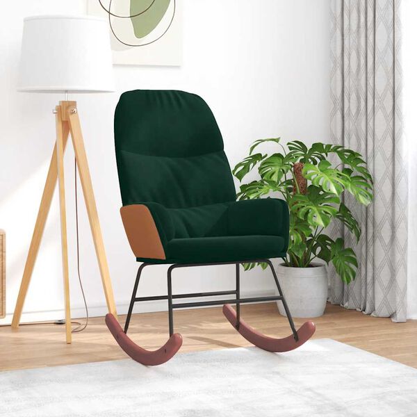 vidaXL gyngestol fl&oslash;jl m&oslash;rkegr&oslash;n