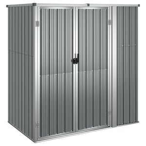 vidaXL redskabsskur til haven 161x89x161 cm galvaniseret st&aring;l gr&aring;