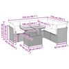 vidaXL sofaes&aelig;t til haven 7 dele med hynder polyrattan gr&aring;
