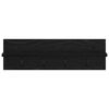 vidaXL V&aelig;gmonteret Jakkeholder V&aelig;gmonteret Sort eg 60 x 10,5 x 18 cm