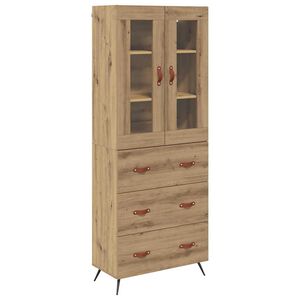 vidaXL H&oslash;jskab med hylde 2 stk. Artisan Egetr&aelig; 69,5 x 34 x 180 cm